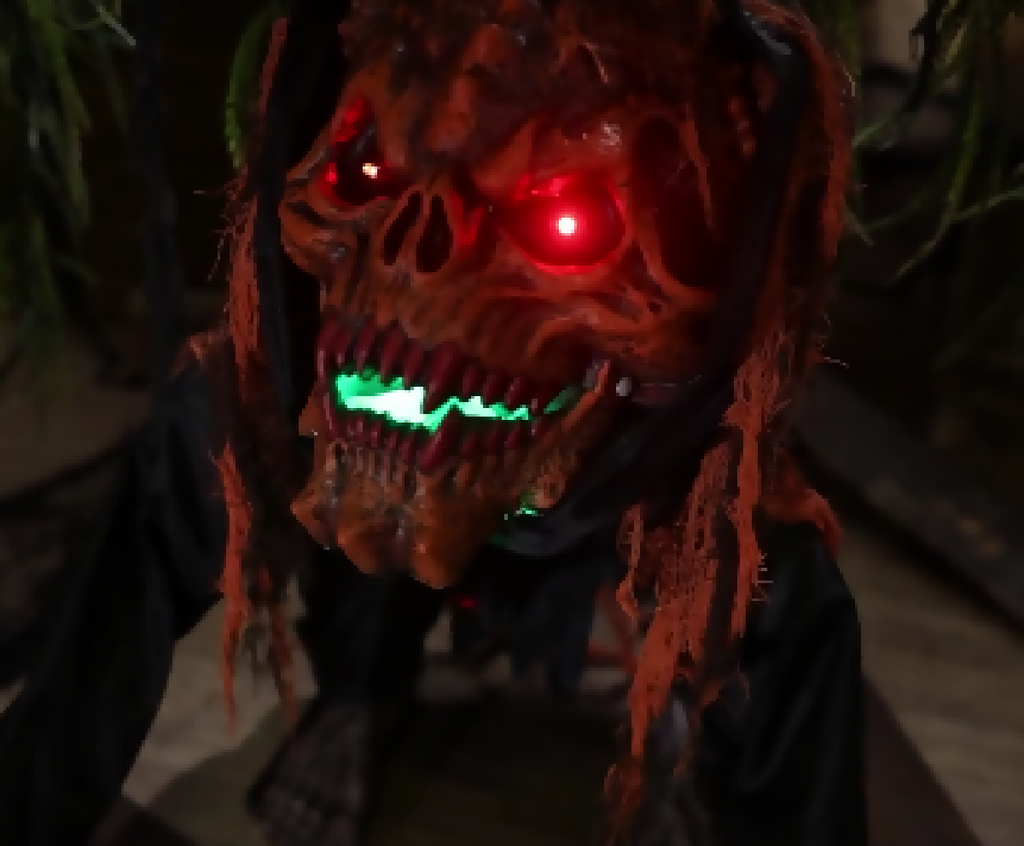 crouching monster Animated Halloween decoration prop