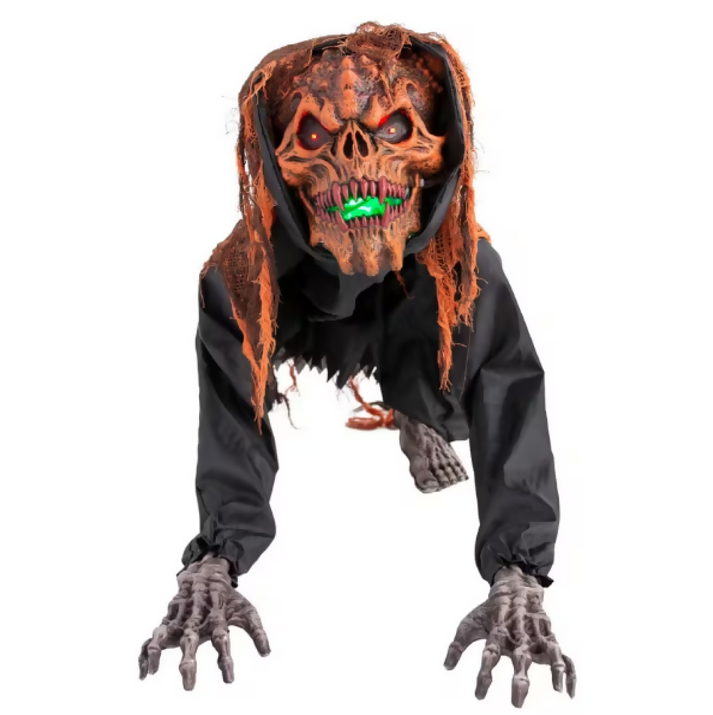 Crouching Monster Animated Light-Up with Sound Halloween Decoration