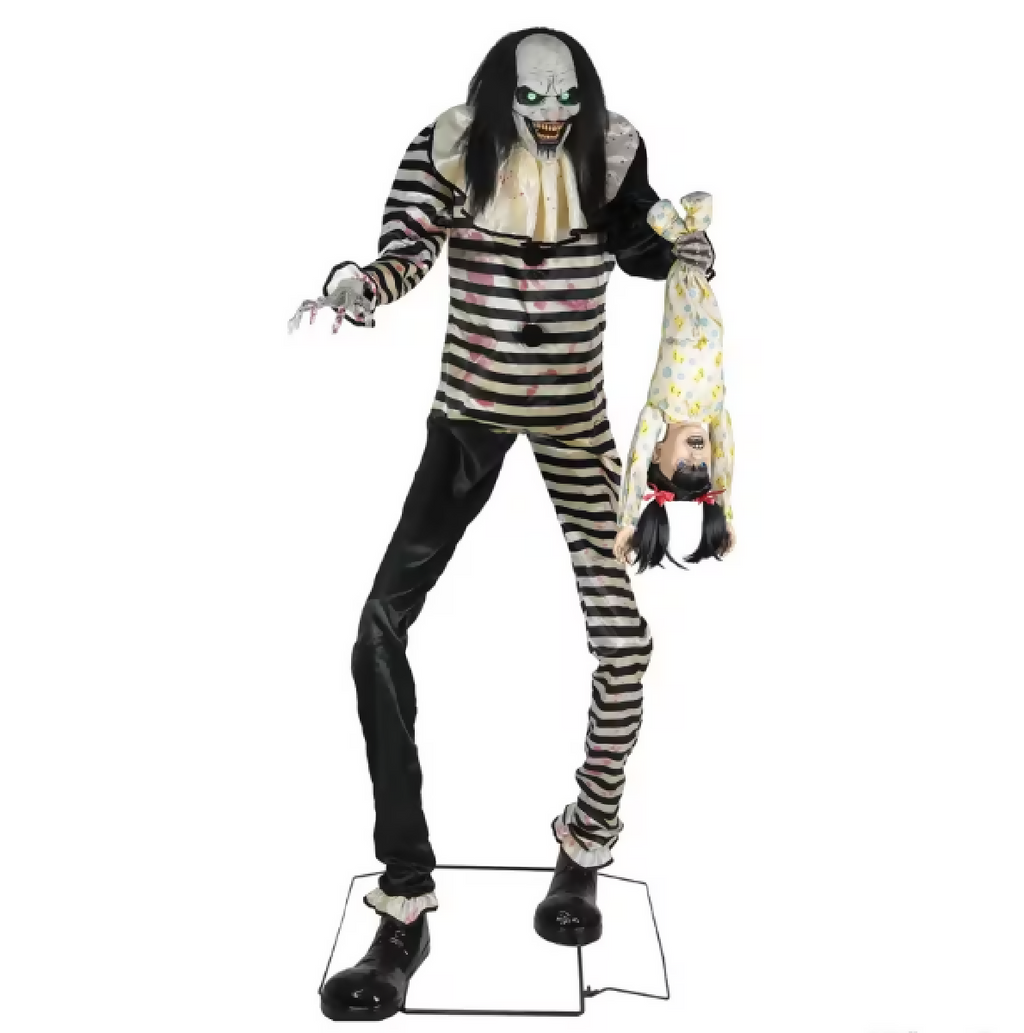 7 ft sweet dreams clown with kid Halloween prop