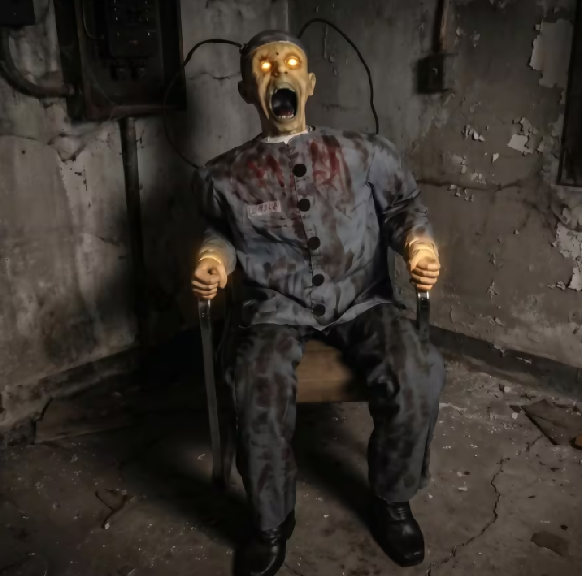 life size death row animated Halloween prop