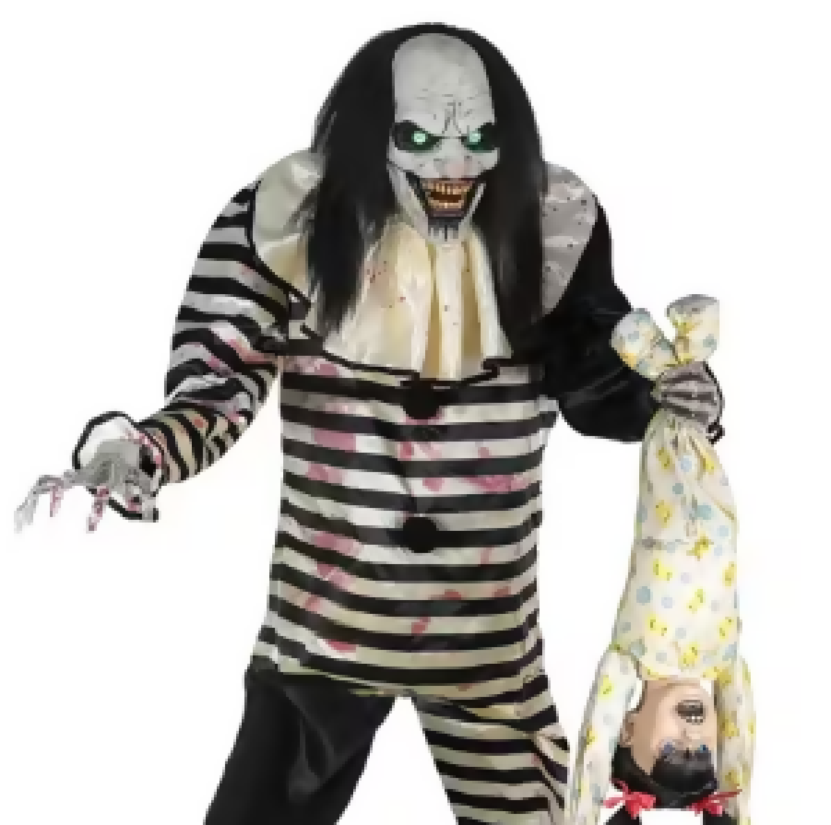 7 ft sweet dreams clown with kid Halloween prop decoration