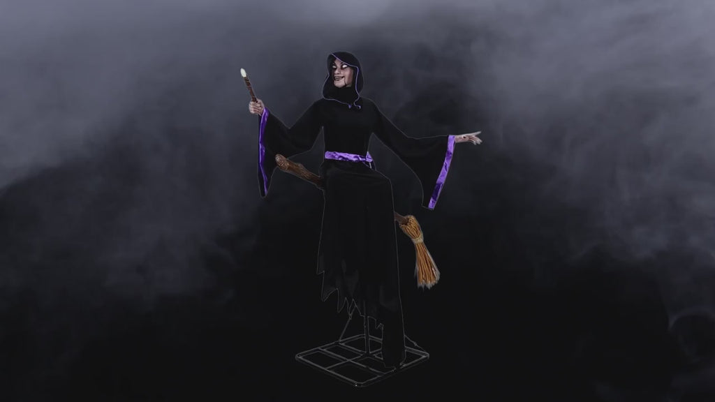 8_Ft_Animated_LightUp_Hovering_Witch_with_Broom__Wand_Halloween_Decoration