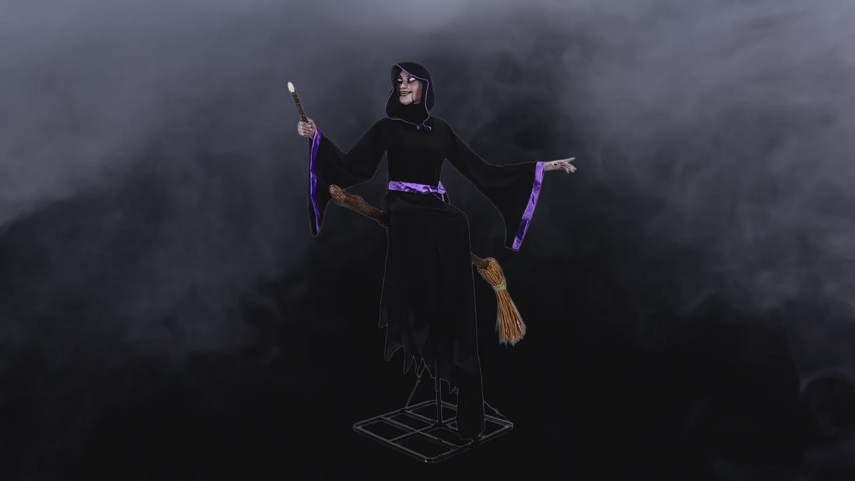 8_Ft_Animated_LightUp_Hovering_Witch_with_Broom__Wand_Halloween_Decoration