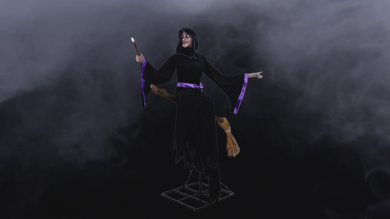 8_Ft_Animated_LightUp_Hovering_Witch_with_Broom__Wand_Halloween_Decoration