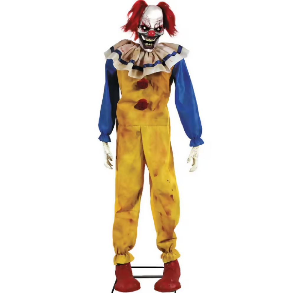 5 ft twitching clown animated Halloween prop